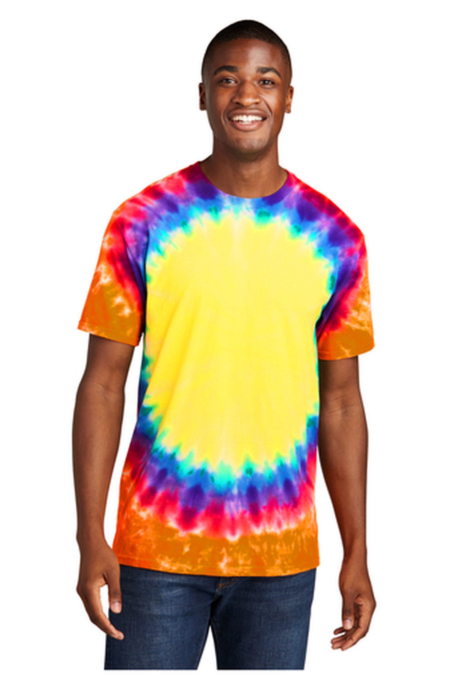 Port & Company Adult Unisex 5.4-Ounce 100% Cotton Window Tie-Dye Short Sleeve T-Shirt